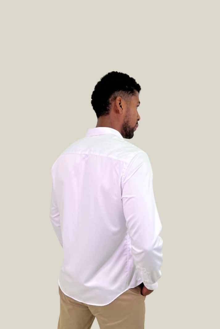 Camisa manga longa slim fit oxford modal button down