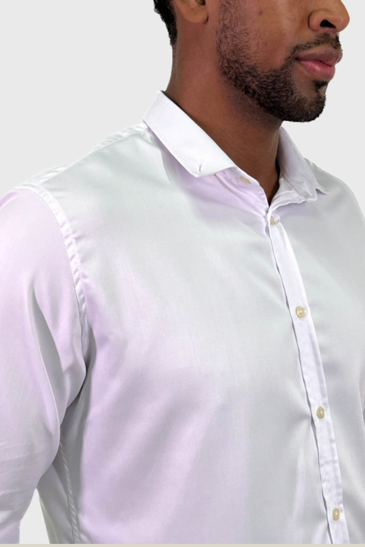 Camisa manga longa slim fit oxford modal button down