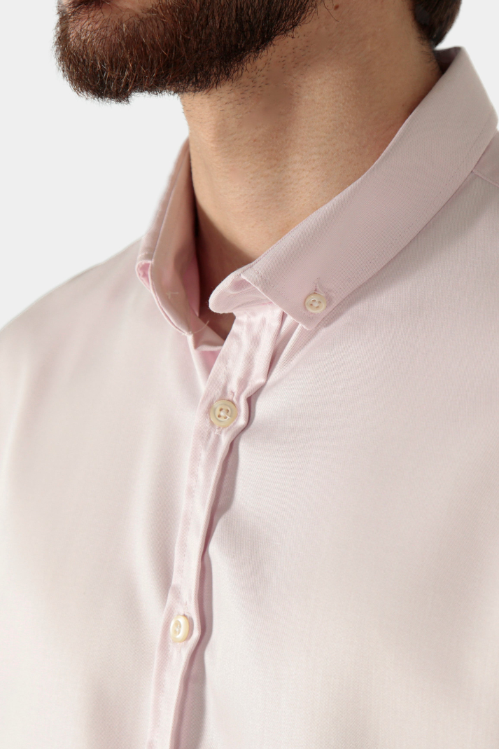 Camisa manga longa slim fit oxford modal button down