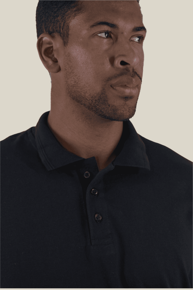 Polo piquet gold continua Preto