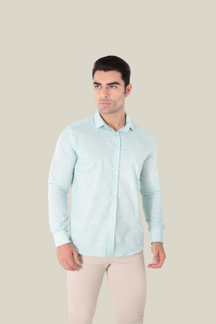 Camisa social manga longa slim fit flamê