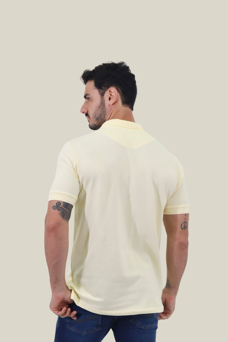 Polo piquet gold continua Amarelo