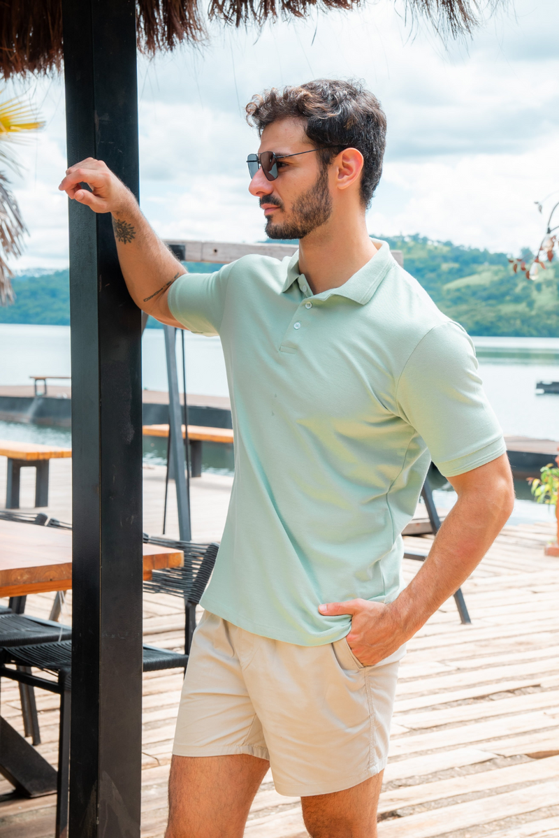 Polo piquet gold continua Verde