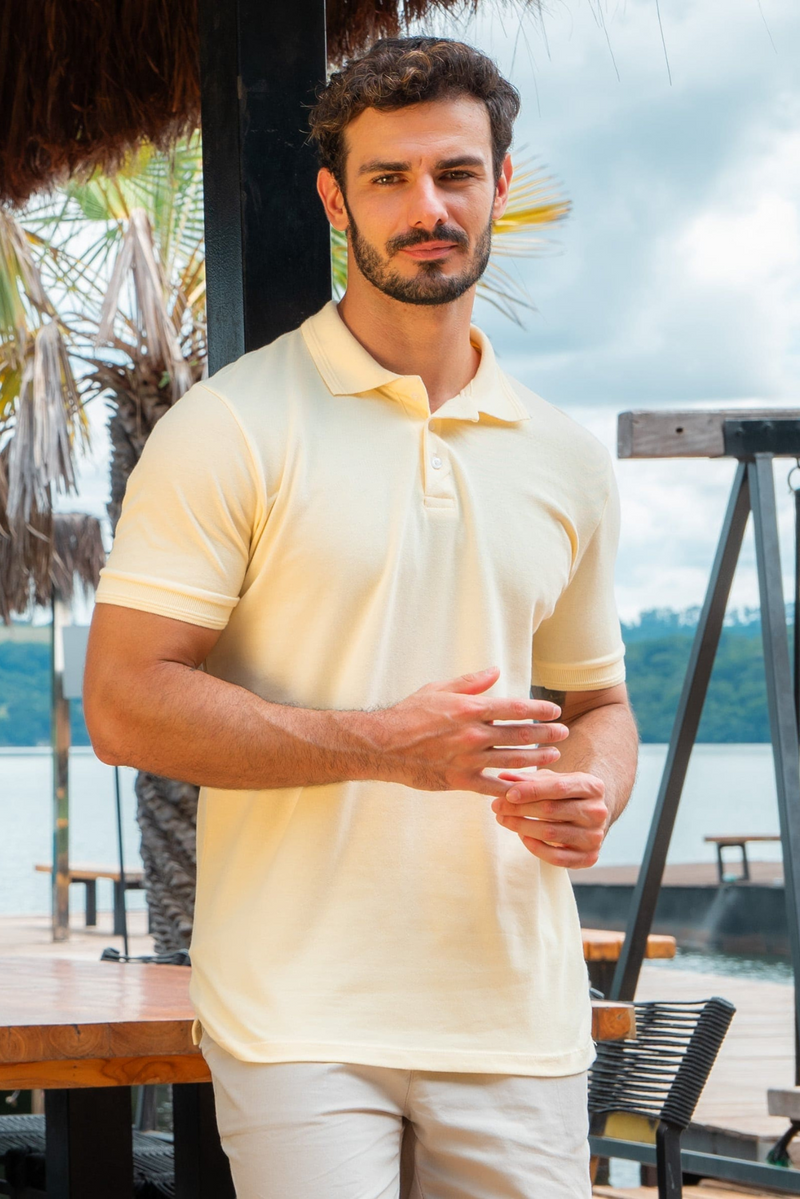 Polo piquet gold continua Amarelo