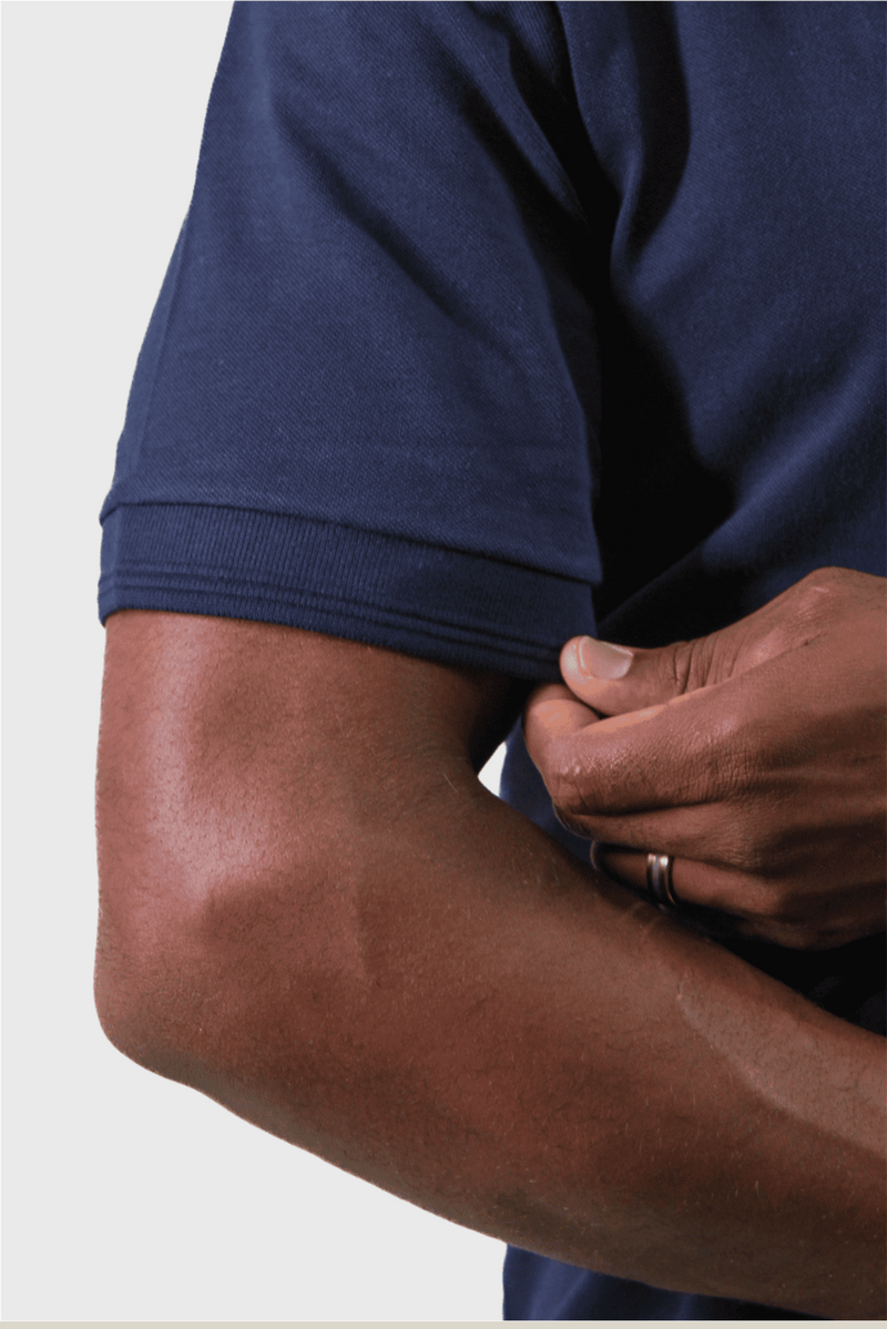 Polo piquet gold continua Azul