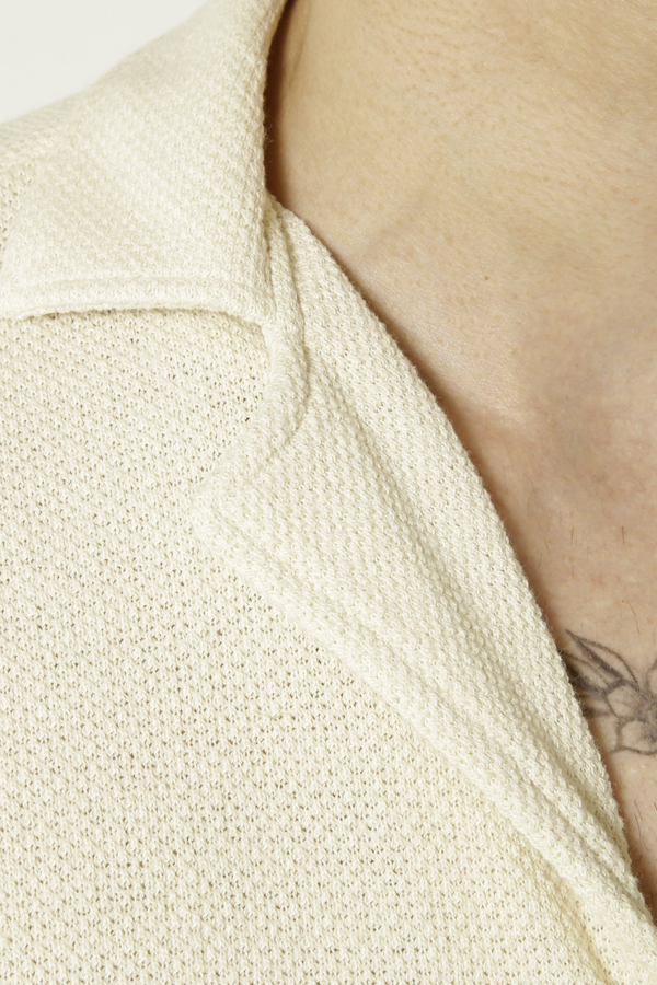 Camisa gola esporte manga curta textura