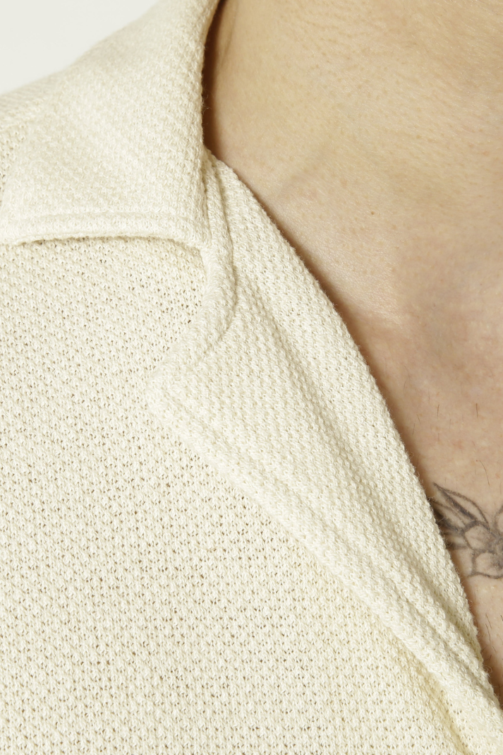 Camisa gola esporte manga curta textura