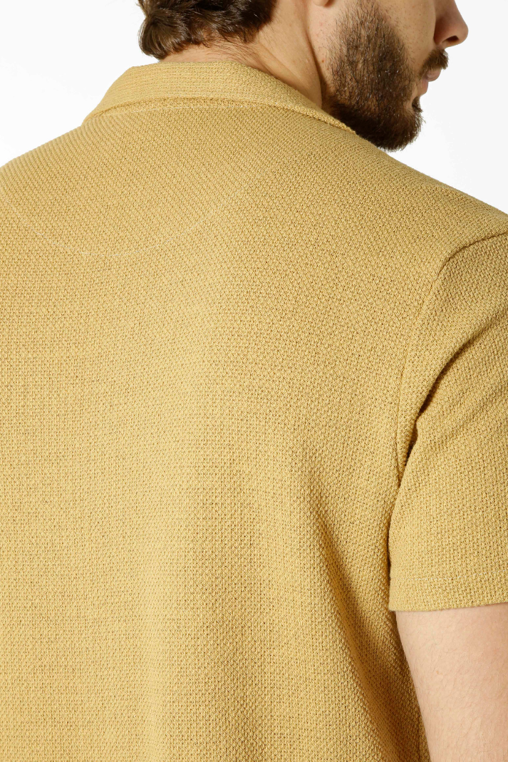 Camisa gola esporte manga curta textura