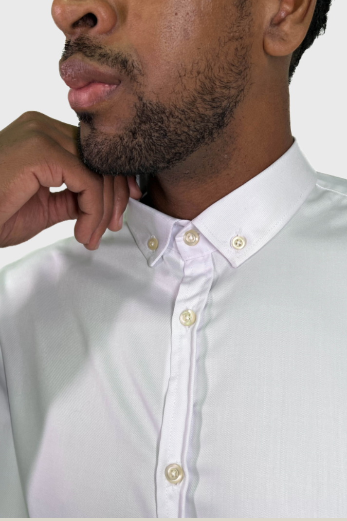 Camisa manga longa slim fit oxford modal button down