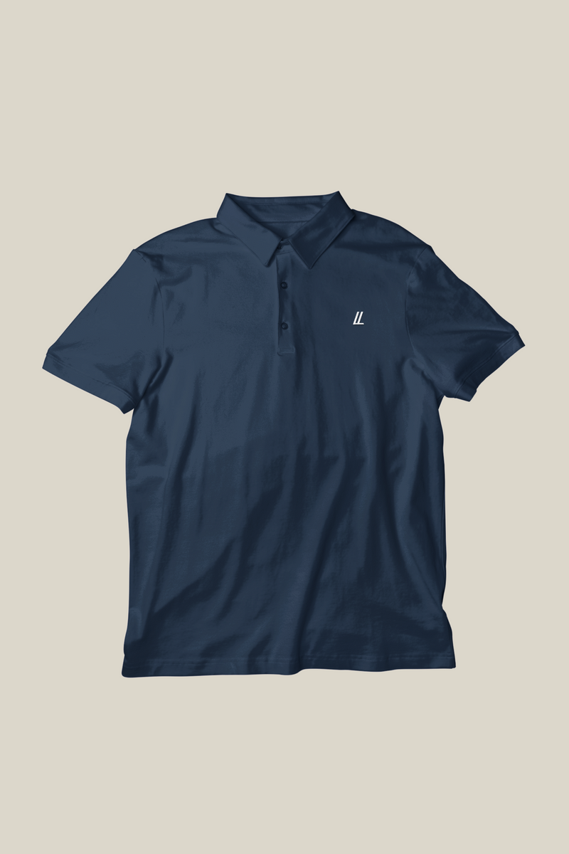 Camiseta Polo Premium Minimalist azul (Bordado)