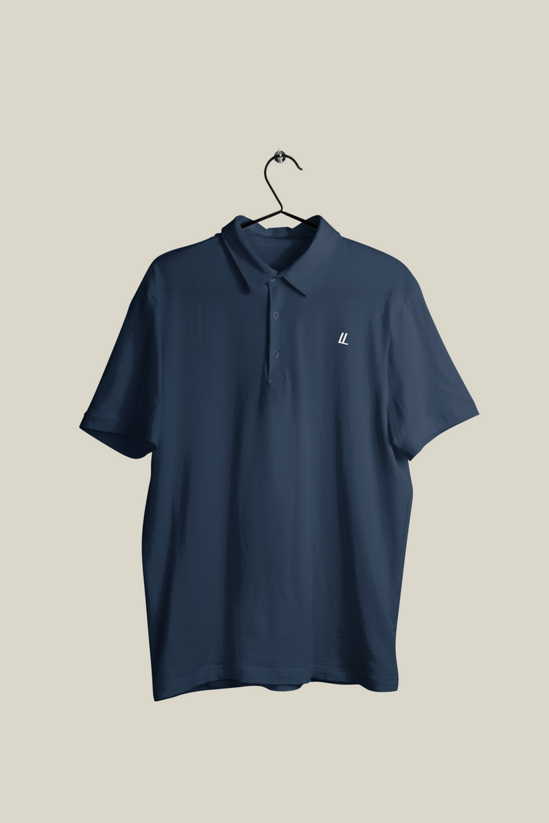 Camiseta Polo Premium Minimalist azul (Bordado)