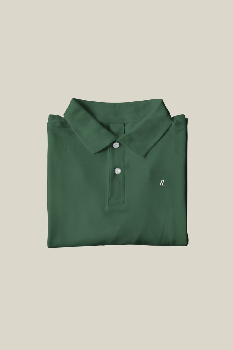 Camiseta Polo Premium Minimalist verde (Bordado)