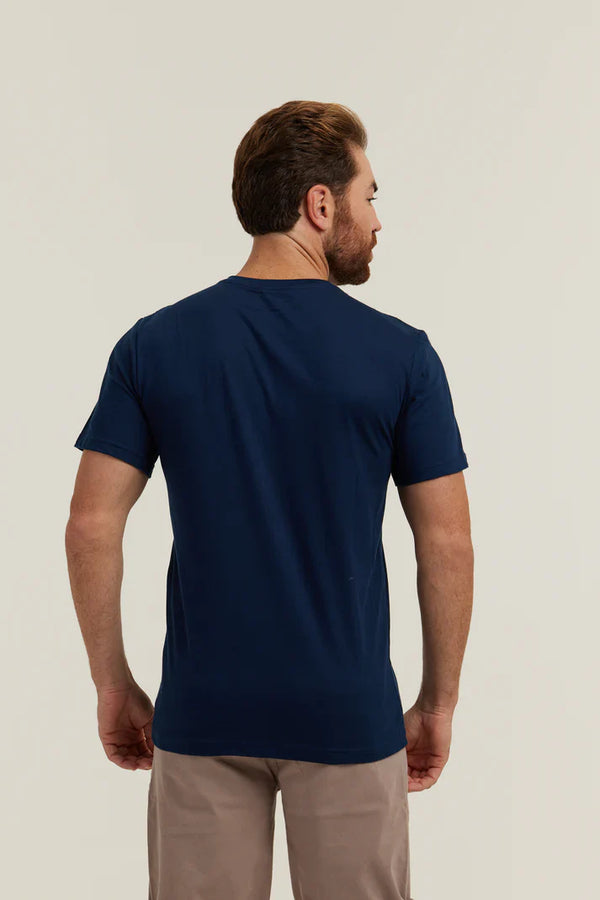 Camiseta Premium Azul-Marinho Lisa