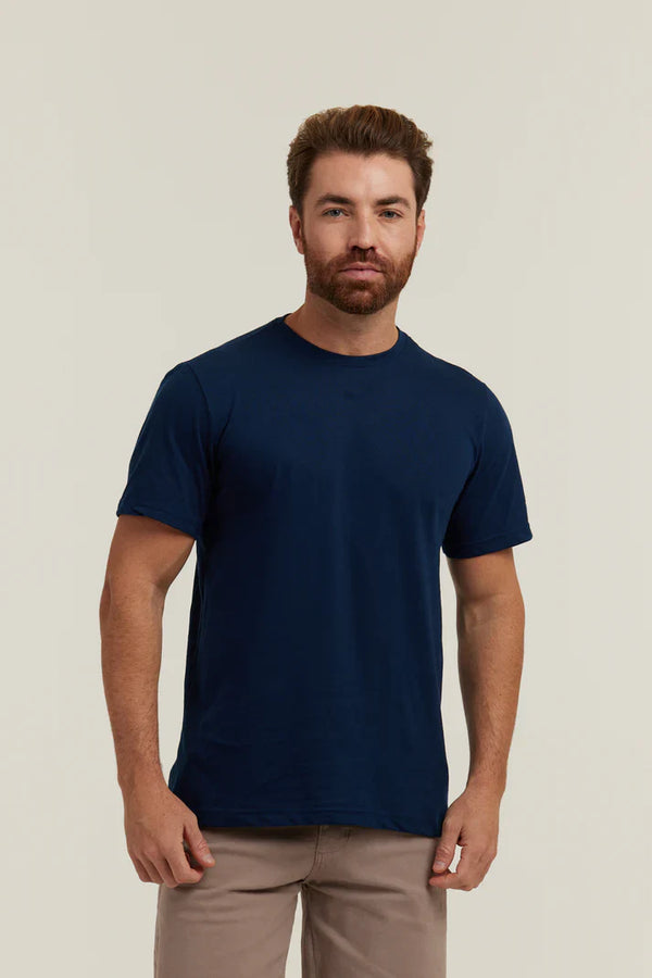 Camiseta Premium Azul-Marinho Lisa