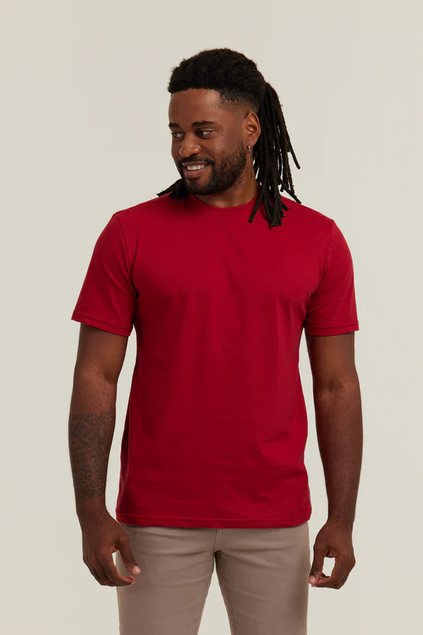 Camiseta Premium Bordo Lisa
