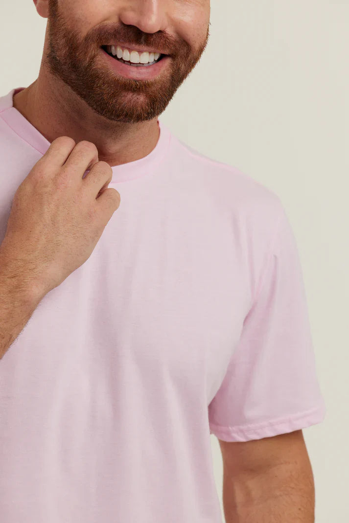 Camiseta Premium Rosa Bebê Lisa